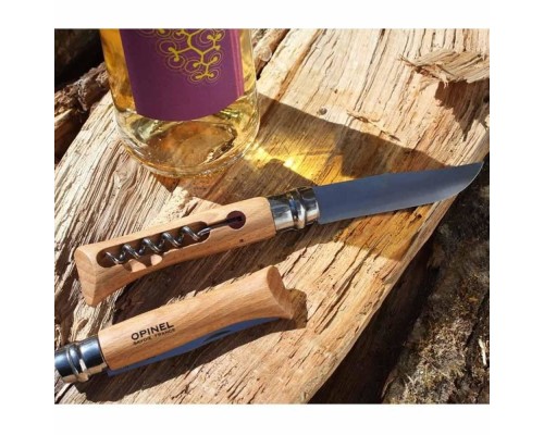 Opinel Inox 10 No Kayın Saplı Paslanmaz Çelik Tirbüşon  Çakı