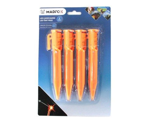 Madfox Led Işıklı Çadır Kazığı 15cm 4Pcs